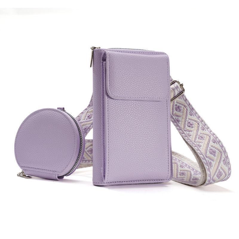 Women Fashion Shoulder Bags and Mini Purse Casual Phone Bag Zipper Wallets for Ladies Card Holder