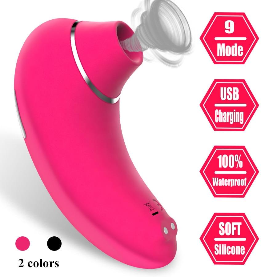9 Modes Mute Sucking Vibrator for Women Nipple Sucker Clitors Stimulator Pussy Vagina Massager Waterproof Adult Sex Toys Female Masturbator