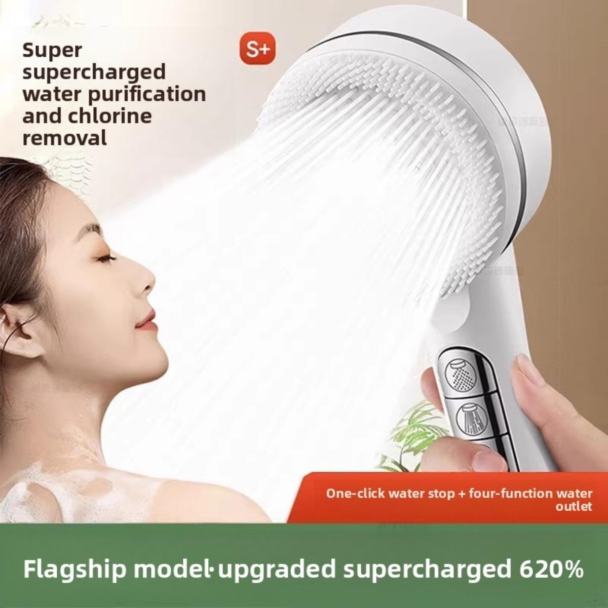 Handduschhuvud med högt tryck, Ultrastarkt sprutflöde, Lätt att installera, Badrumstillbehör | Praktisk badrumsprodukt Duschhuvud