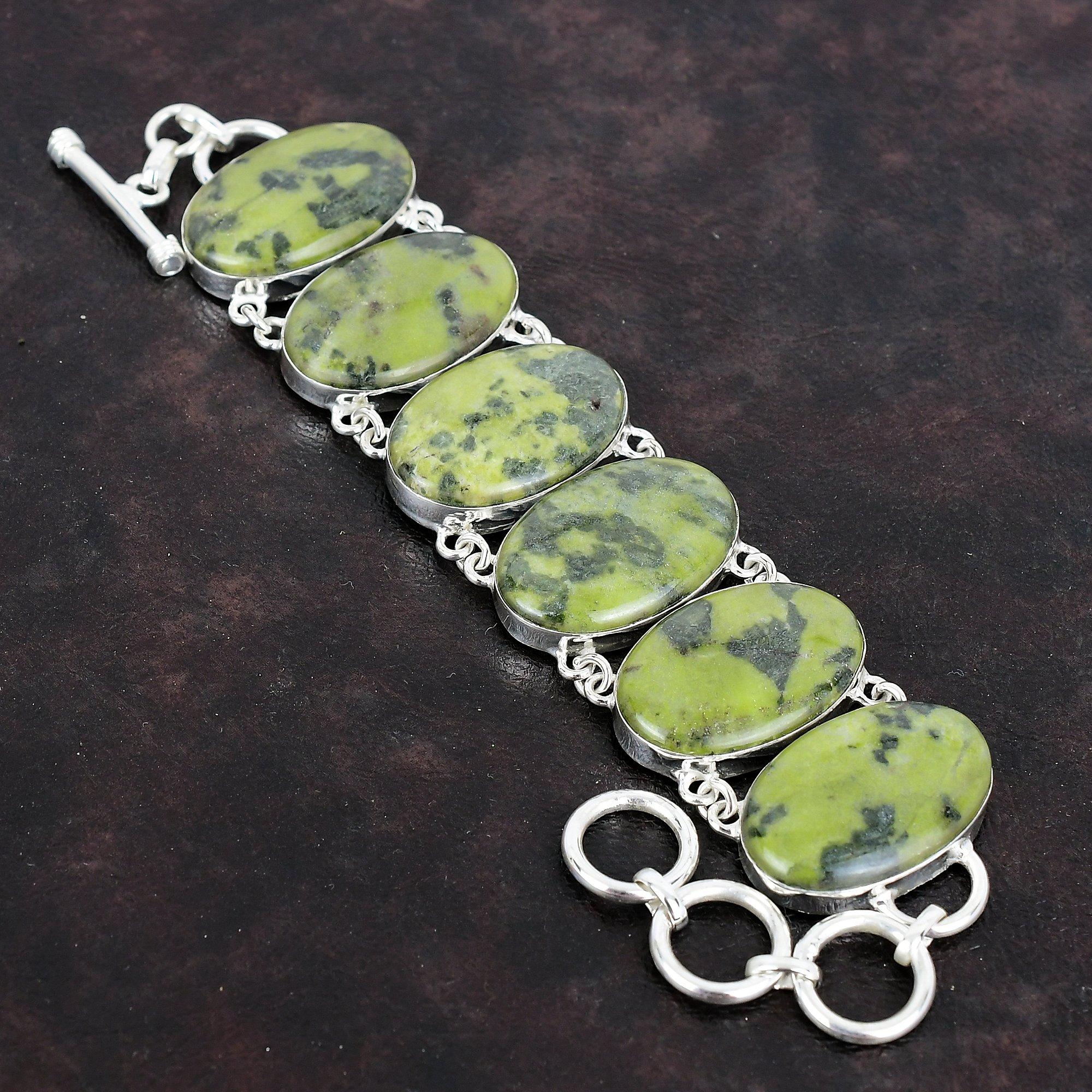 Schlangenarmband Natursteinarmband handgefertigter antiker Schmuck 925 Sterlingsilberarmband verstellbares Kettenarmband Geschenke für Ehefrau