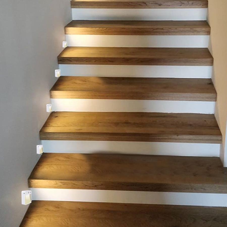 Veilleuse LED avec détecteur de mouvement, allumage/extinction automatique, lampe à détection de mouvement humain, pour cuisine, escaliers, garde-robe, éclairage intelligent de nuit