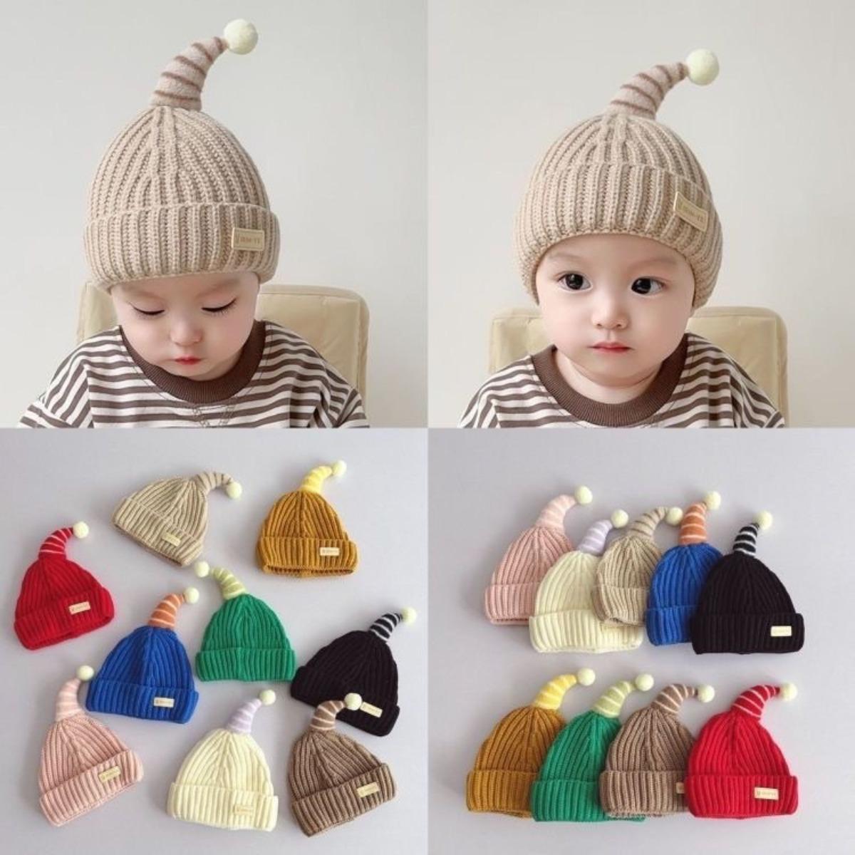 Baby Hat, Men's and Women's, Woolen Hat, Warm Hat, Baby Ear Protection Hat, Thick, Knitted Hat