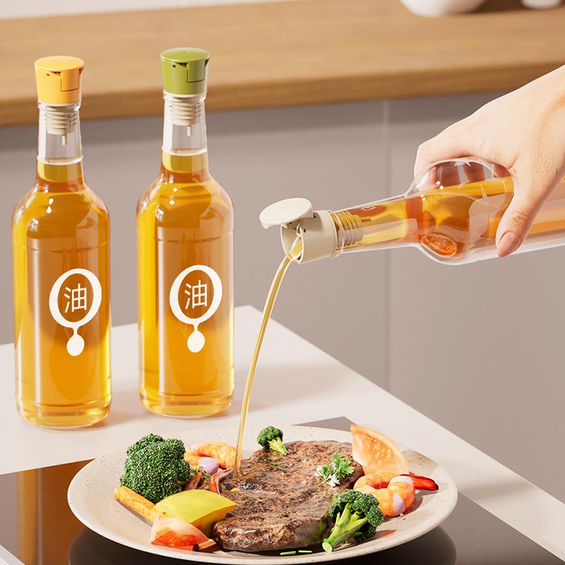 No Drip Oil Pourer with Silicone Stopper Bottle Pourer Spout for Olive Oil, Liquor, and Wine Bottles