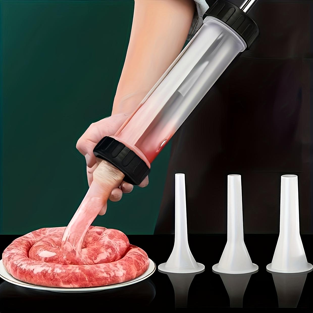 Durable Plastic Sausage Stuffer Tool - Handheld Sausage Maker for Homemade Sausages, Kitchen Gadget for Party Food Crafting