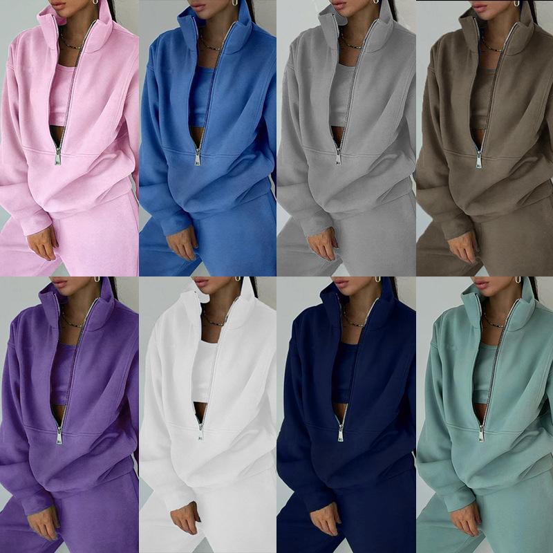 Women's Two-piece Hoodie Fleece Sports Street Casual Fashion Set for Women