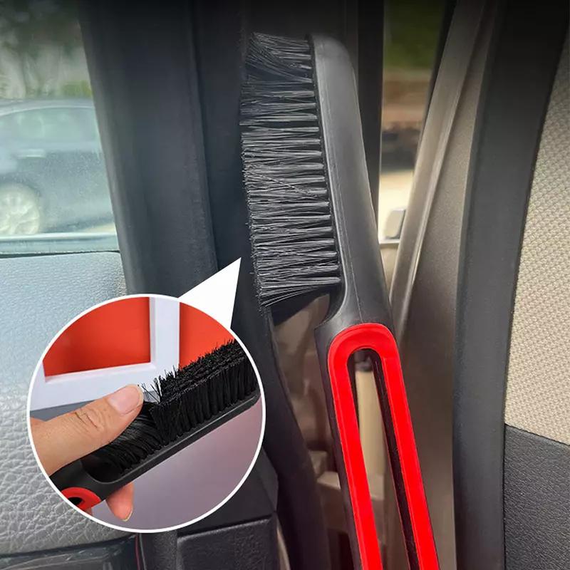 SEAMETAL Car Interior Cleaning Brush Car Air Outlet Seat Crevice Dashboard Dusting Long-handle Brush Car Detailing Brush Duster