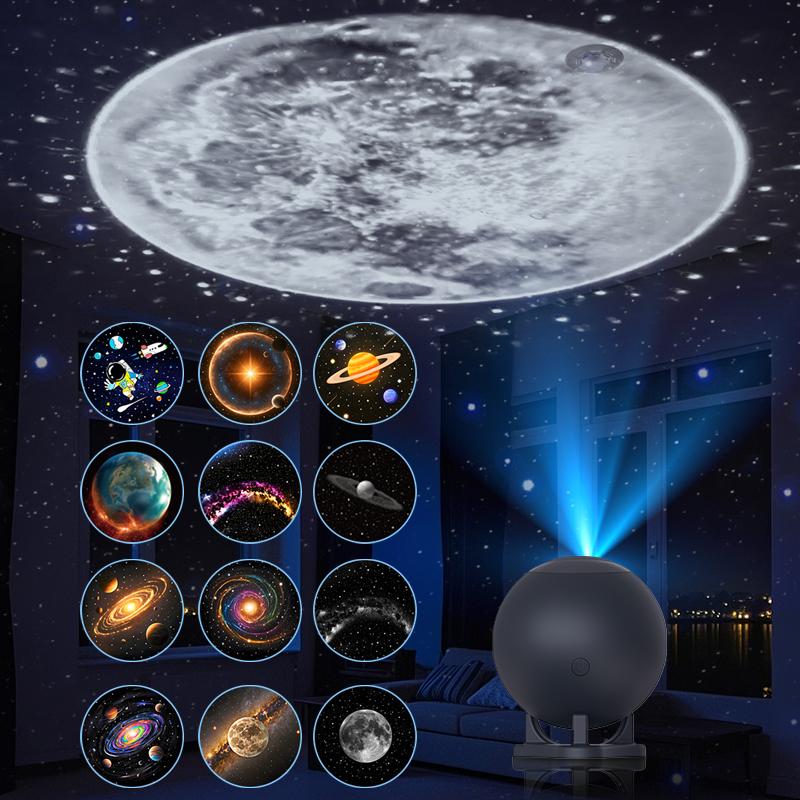 Galaxy Starry Sky Projector Moon Nebula Led Lamp Night Light Room Bedroom Decoration Kids Gifts