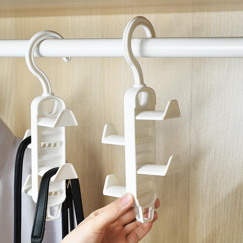 1Pc Multifunctional Rotatable Clothing Storage Rack Belt Bag Hook Wardrobe Drying Clothes Clothes Storage