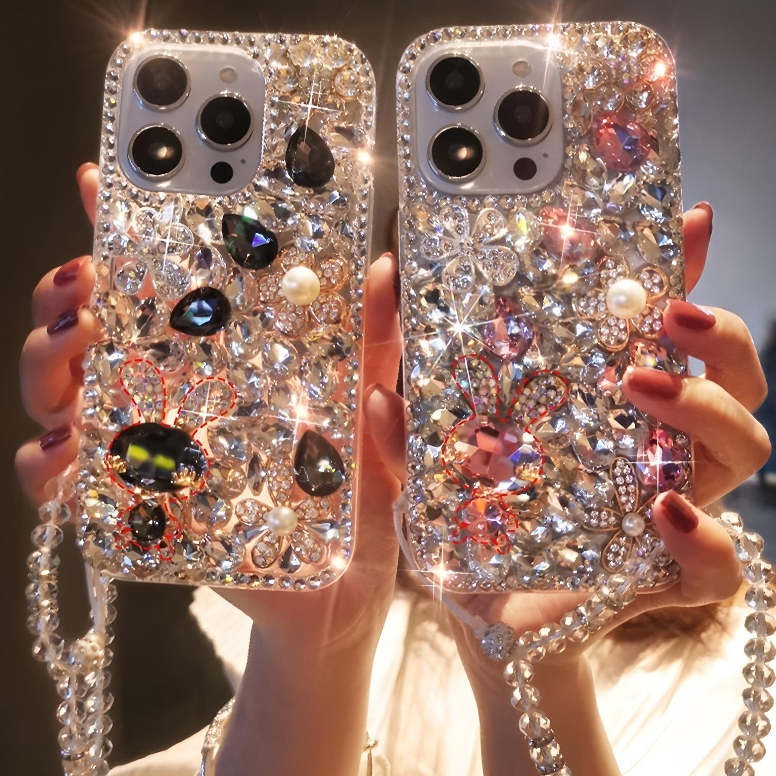 Glitter Rhinestone Phone Case For XiaoMi 15 Ultra 14 Pro 14T 14A Plus 13 Lite 13T 12 12T 12S 12X 5G Bling Crystal Diamond Floral Cover