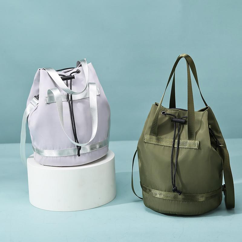Drawstring pleated shoulder bag travel travel leisure cross-body bucket bag