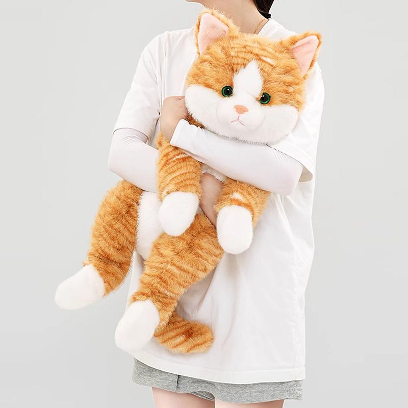 Abbraccia Bambino Carino Simulazione Gatto Peluche Bambola Compagnia per Bambini Abbraccio Bambola per Dormire Regalo di Compleanno per Ragazza