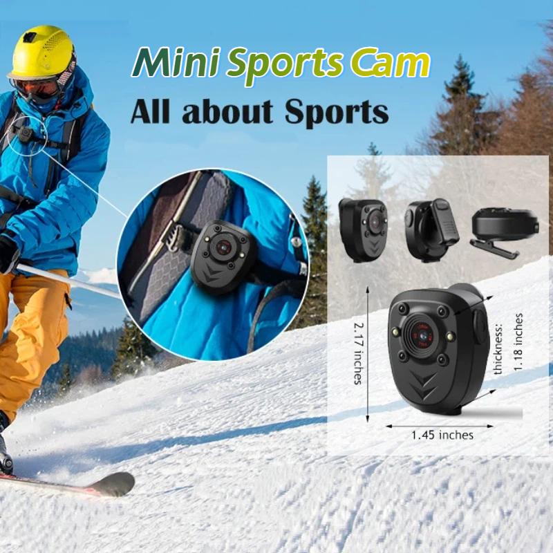 Body-worn Camera, 1080P HD Security and Law Enforcement Recorder, Wearable Sports DVR, Night Vision Infrared Loop Recording Camera