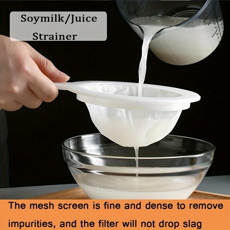 2 pçs Coador de Malha Fina Reutilizável 100 Mesh, Coador de Cozinha Essencial para Assar, Cozinhar, Chá, Leite de Soja, Filtro Durável para Alimentos e Suco, Utensílio de Cozinha