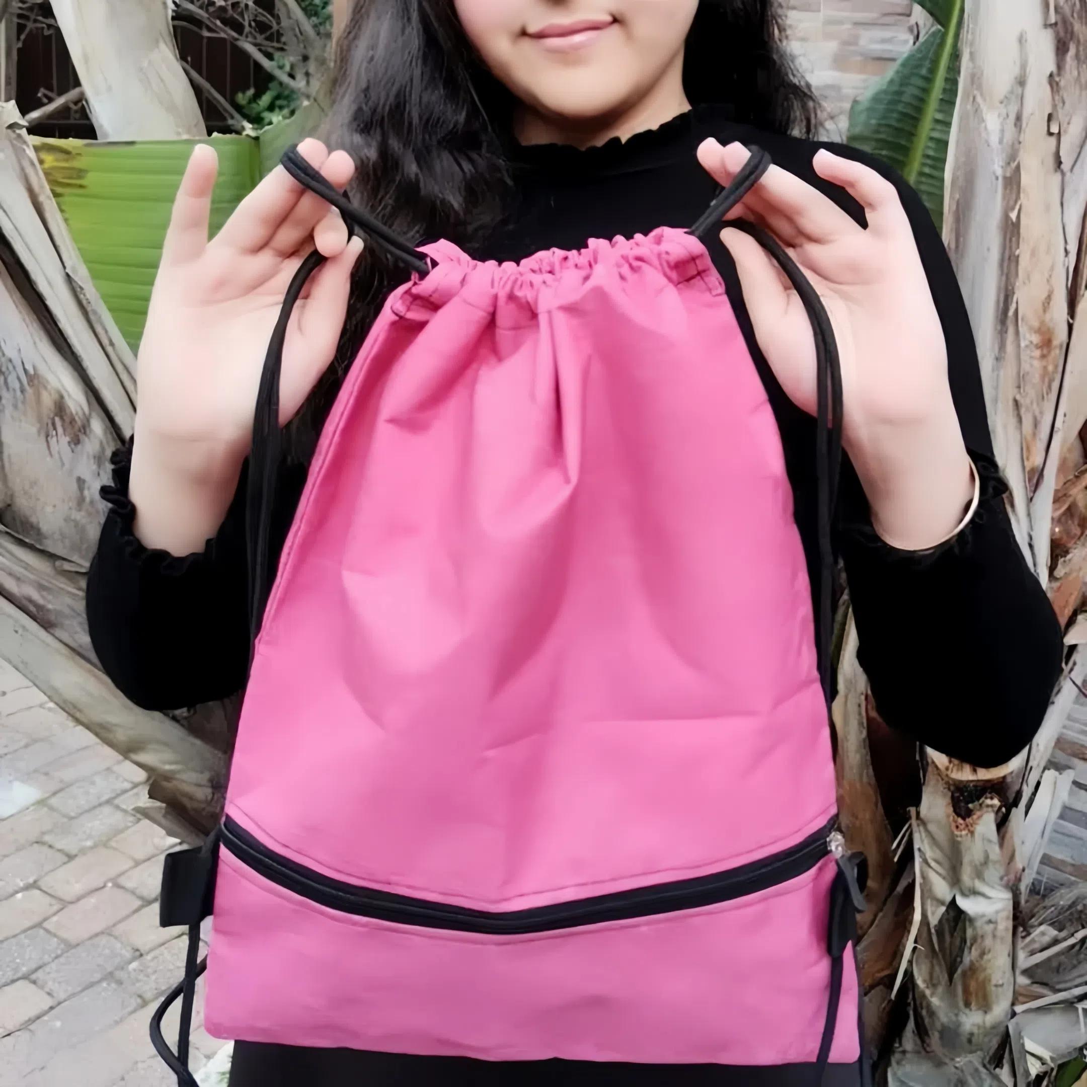 Collapsible Drawstring Rucksack – Slim Packable Design for On-The-Go Freedom