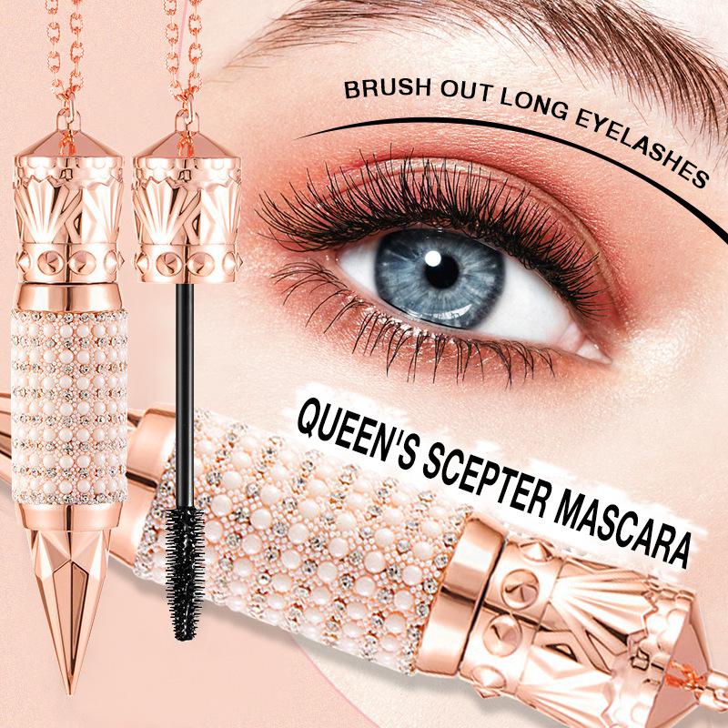 Queen's Scepter Schwarze Wasserdichte Mascara Verlängert Wimpern Extension Dicke Seidenfaser Mascara Damen Make-up Augenkosmetik