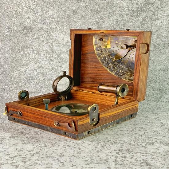 קופסת מאסטר ימי סקסטנט אלידה מתנה לצי הסוחר שודדי ים מתנה וינטג' סקסטנט מצפן אספנות מתנה לאבא מתנה לפרישה