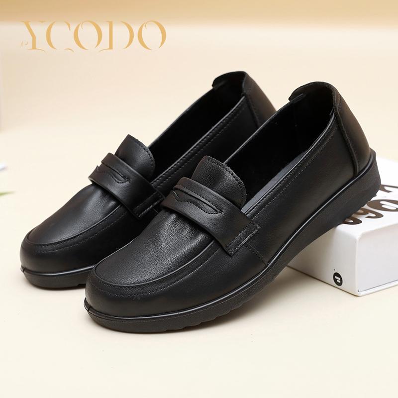Spring and Summer Leather Women Fashion Casual Flat Leather Shoes