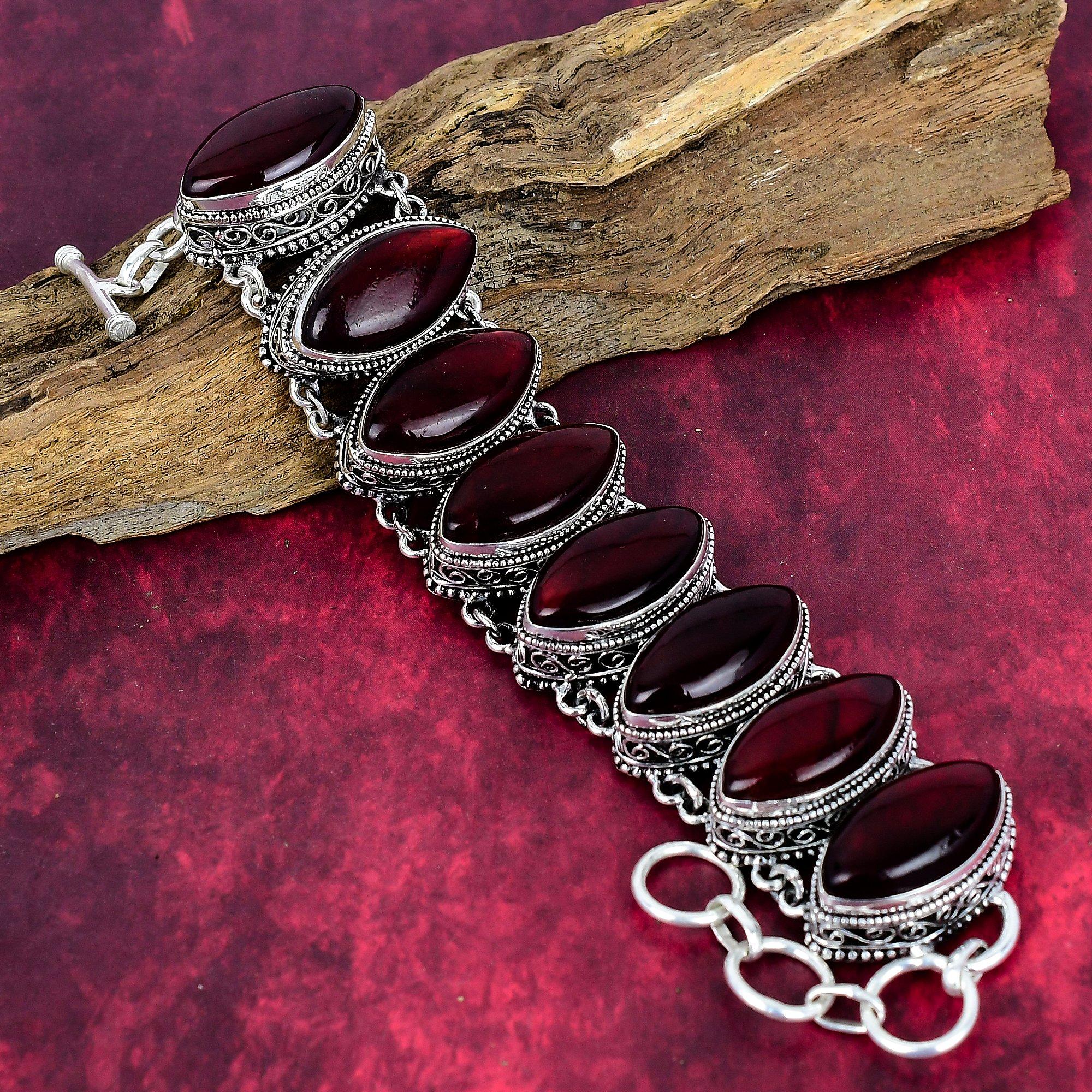 Red Flash Labradorite Bracelet, 925 Sterling Silver Gemstone Jewelry, Handmade Bracelet Amazing Jewelry, Gift For Her