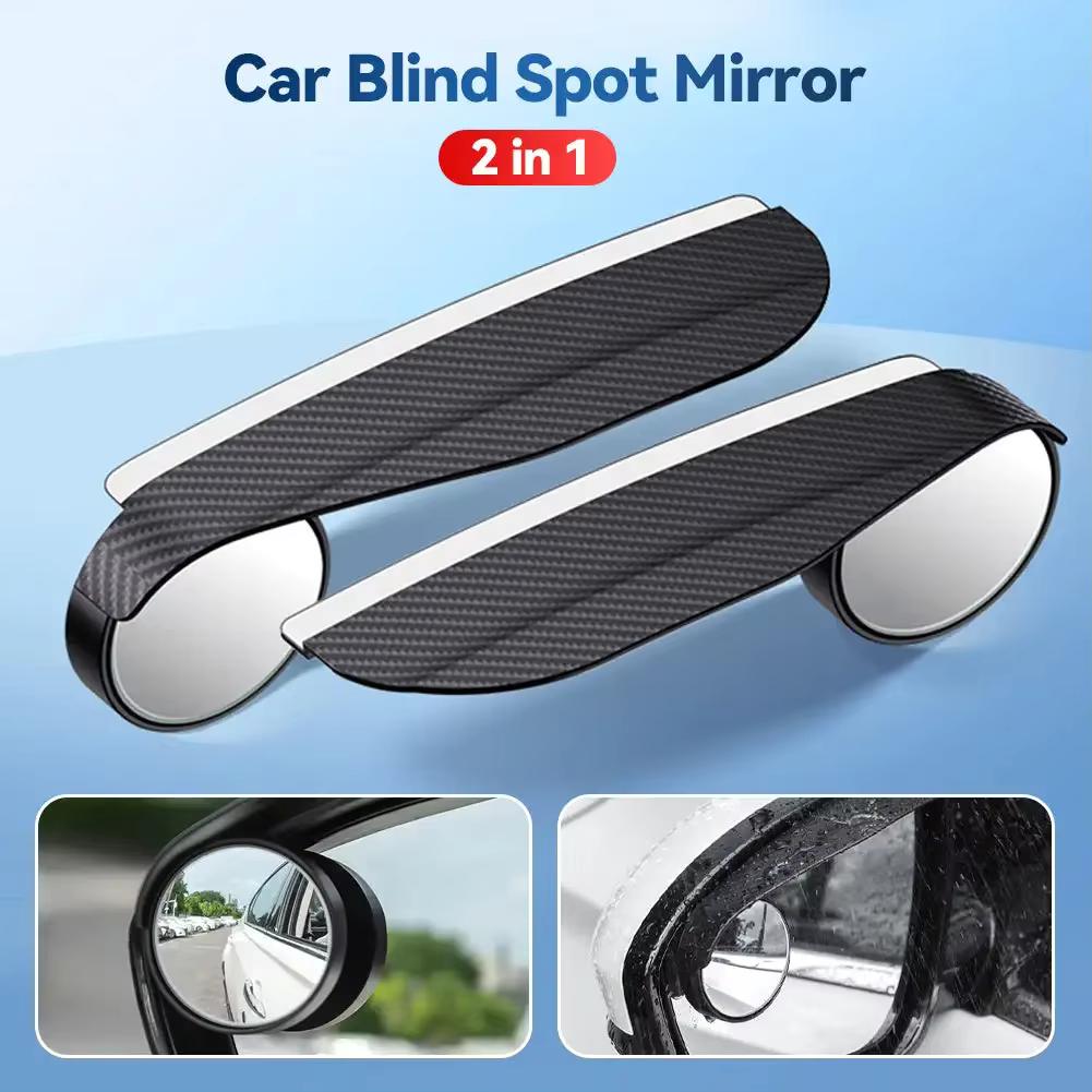 Car Rearview Mirror Rain Guard Blind Spot Round Mirror