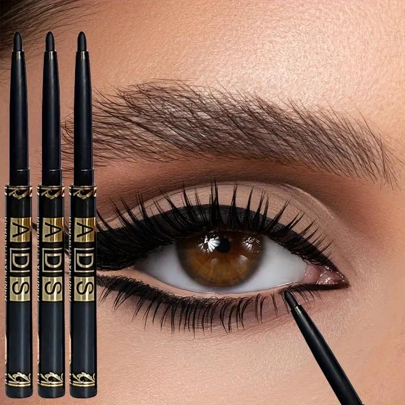 1/2/3 STÜCK Schwarze Eyeliner-Stifte - Wasserdicht, Schweißfest & Wischfest mit Einfacher Drehapplikation für Makelloses Augen-Make-up
