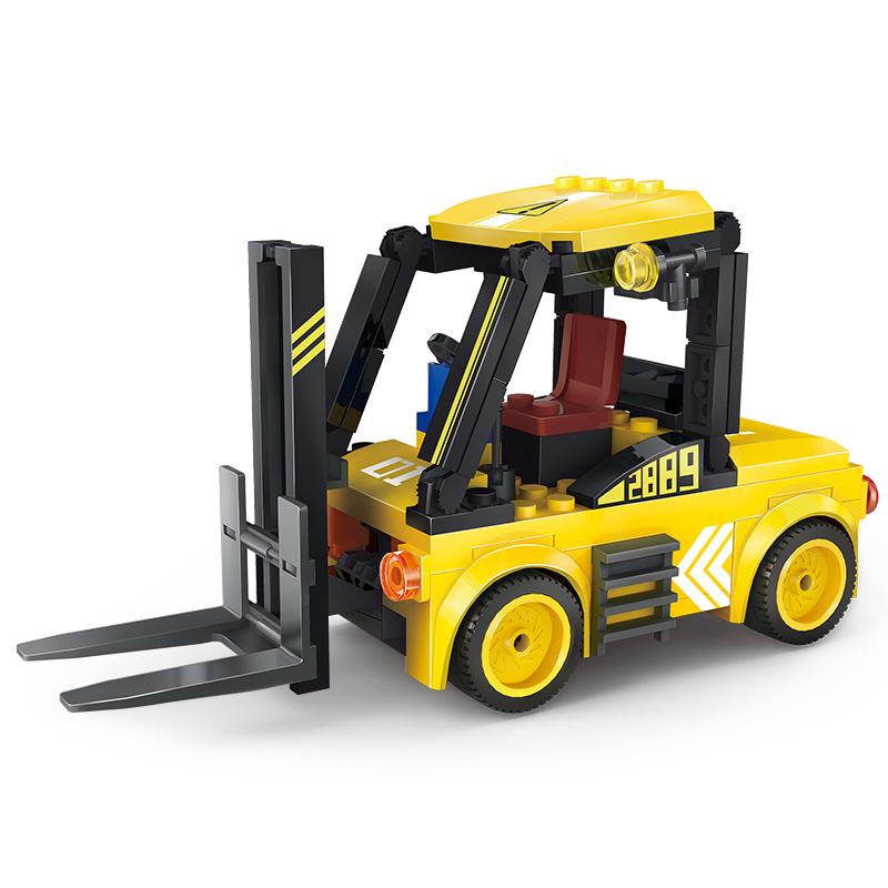 Wange Forklift Trucks Model Building Block City Technique Racing Car Speed Champions Sport Vehicles Car Toy Children's Birthday Gift No.2889