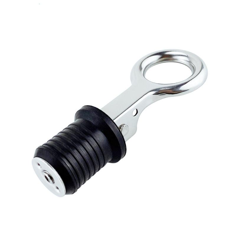 Rustfritt stål 316 gummi dreneringsplugg Snap Tight Flip Style Skrog Livewell lense akterspeil Seawall Marine Båt