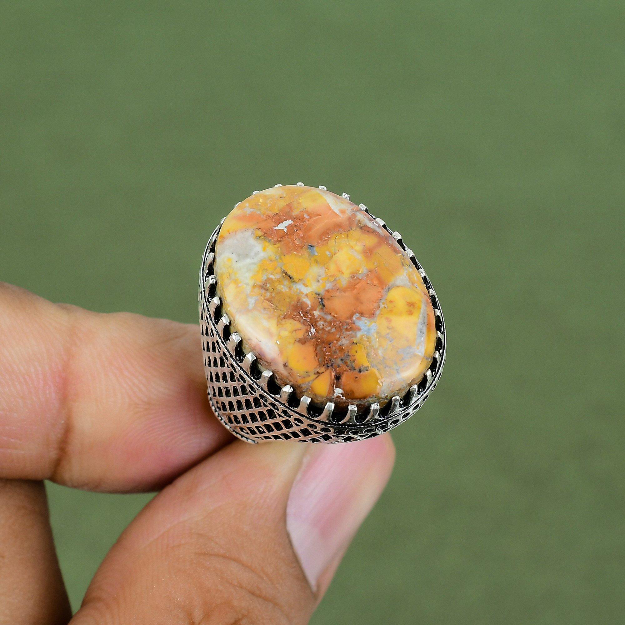 Maligano Jasper Ring 925 Sterling Silver Ring Handmade Elegant Jewelry Genuine Gemstone Ring Silver Jewelry For Gifts Available In Ring Size