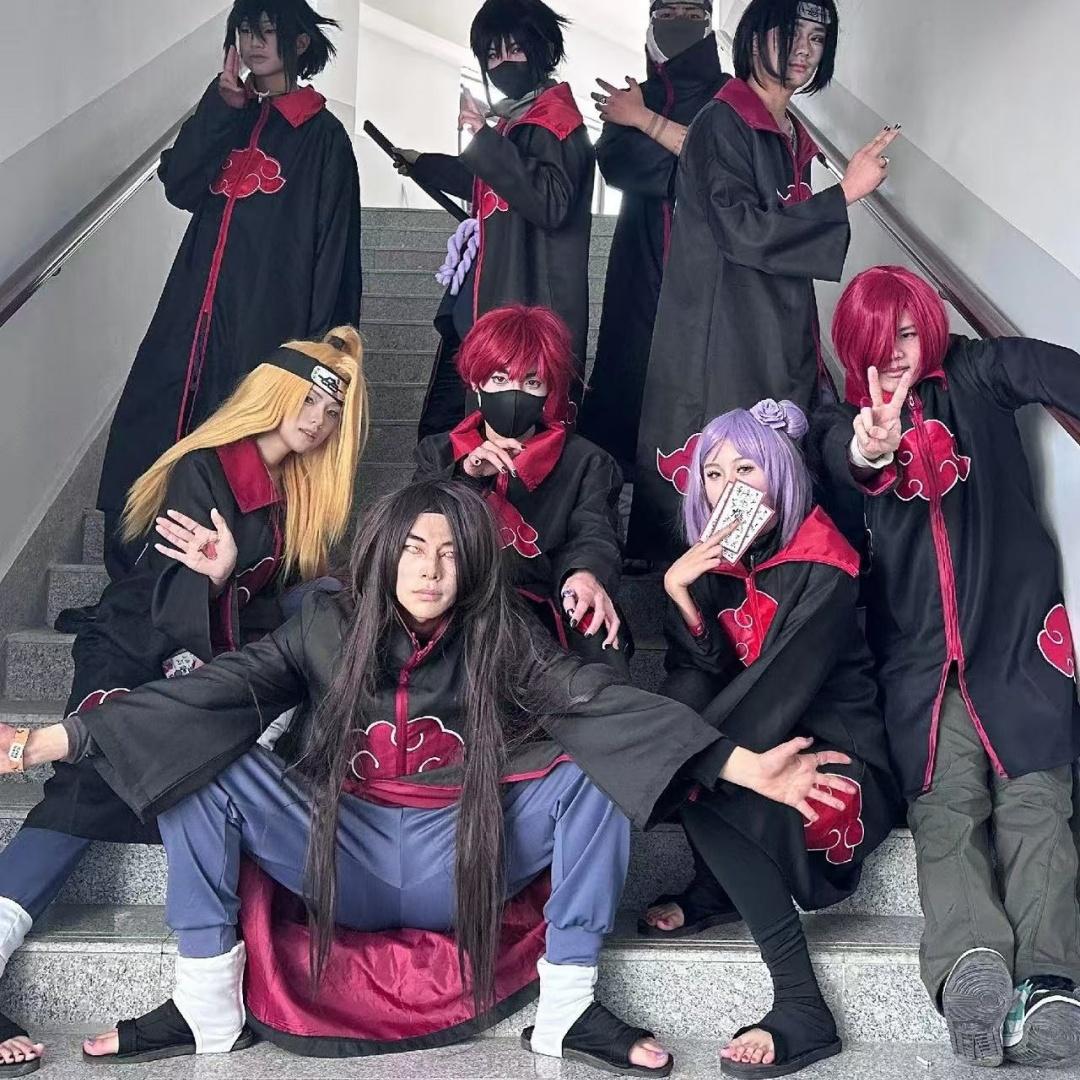 Uzumaki Akatsuki Cosplay Garçons Filles Uzumaki Veste Pantalon Bandeau Perruque accessoires Enfant Uniforme Kunai Halloween Costume