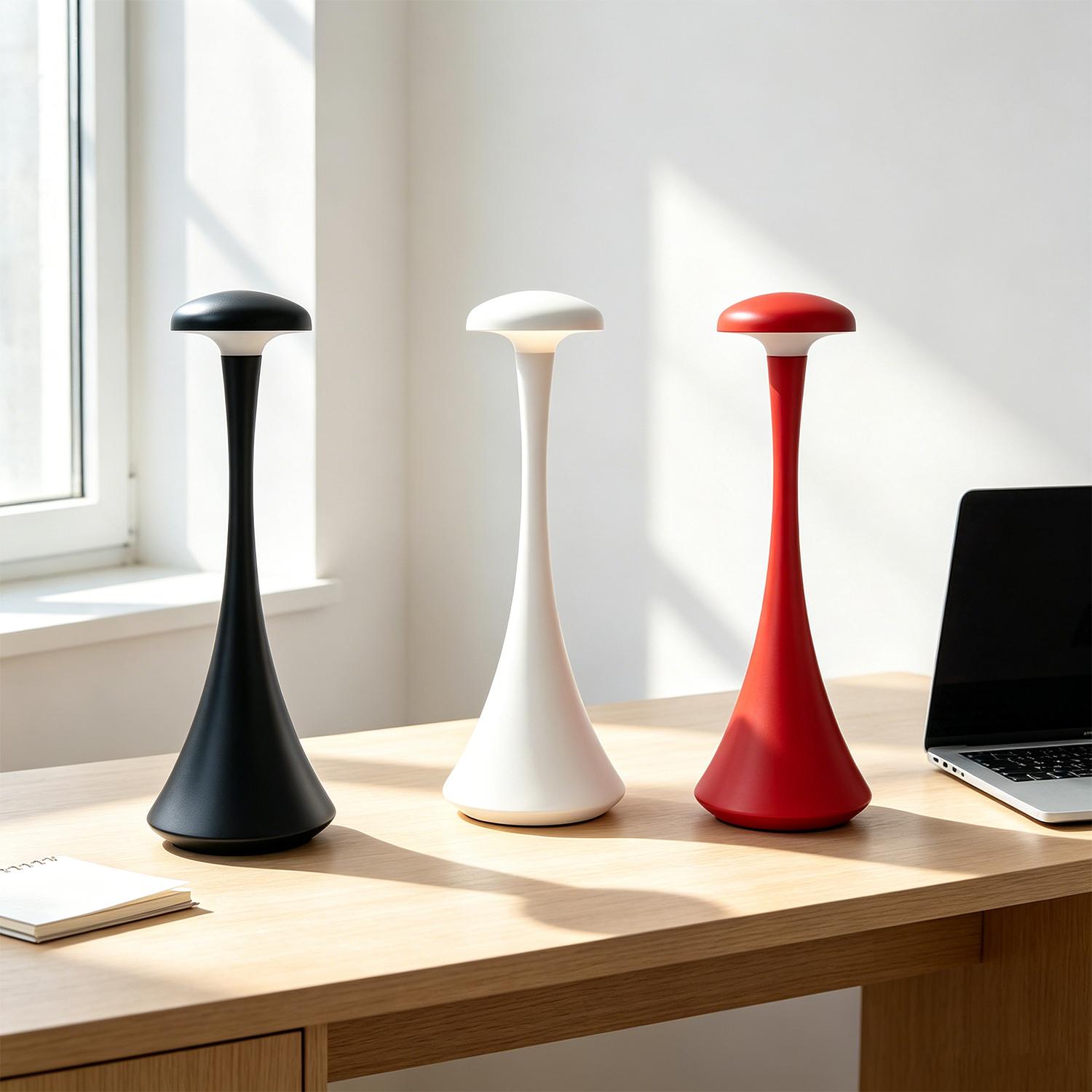 Mushroom Table Lamp Rechargeable Wireless Touch Lamp Creative Desk Lamps Bedroom Atmosphere Light