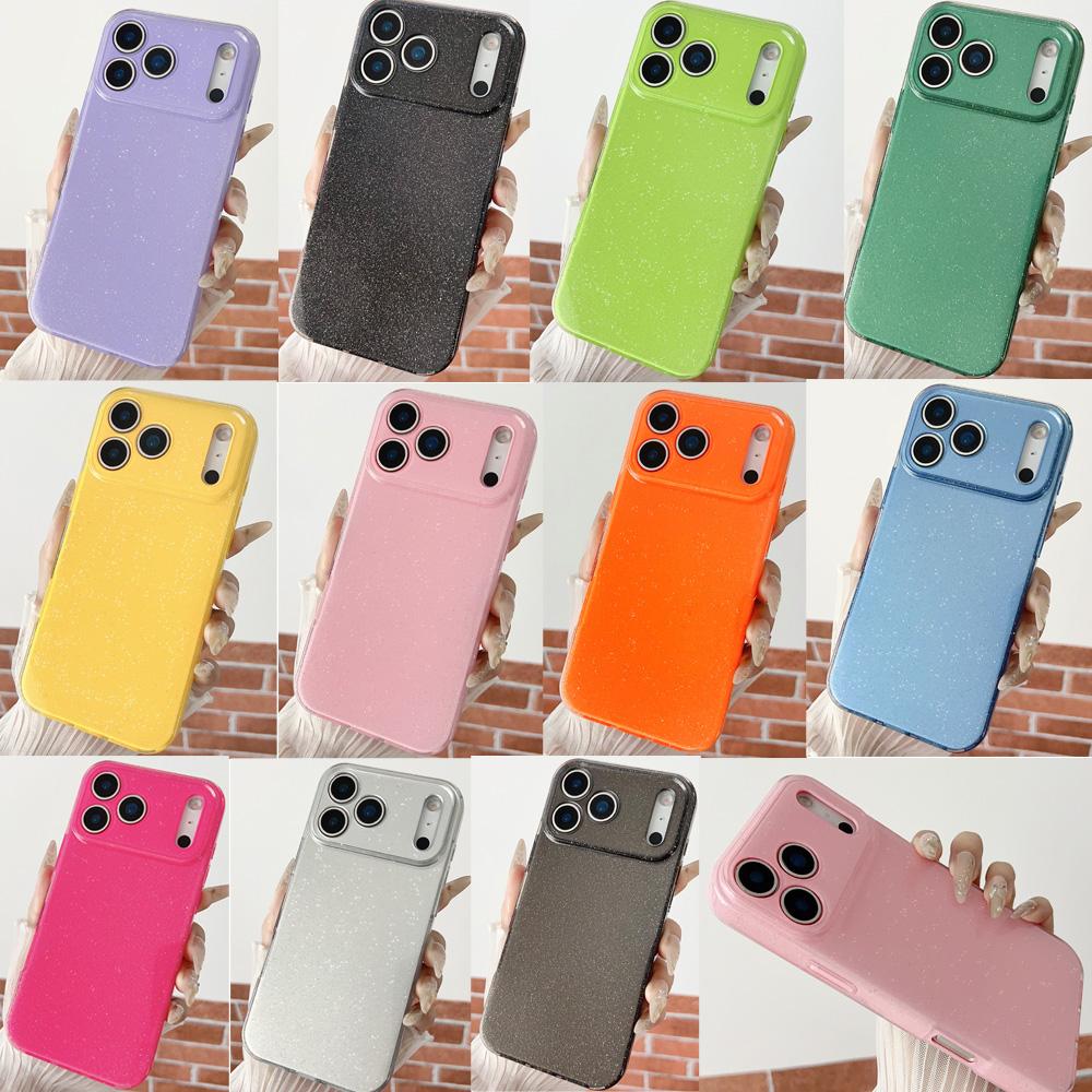 Shockproof Case for iPhone 17 16 15 14 13 Pro Max Candy Colored Fashion Phone Back Cover Soft TPU Protector Skins Shell