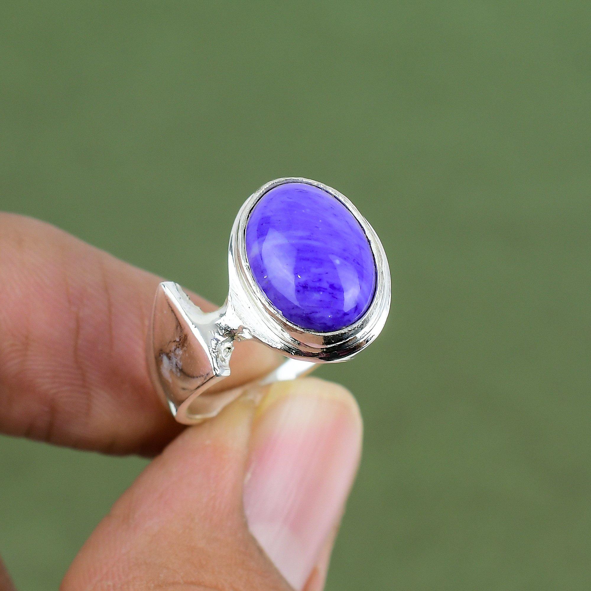 Charoite Ring 925 Sterling Silver Ring Handmade Designer Ring Antique Jewelry Top Qualitty Gemstone Ring Gift For Mom Available In Ring Size