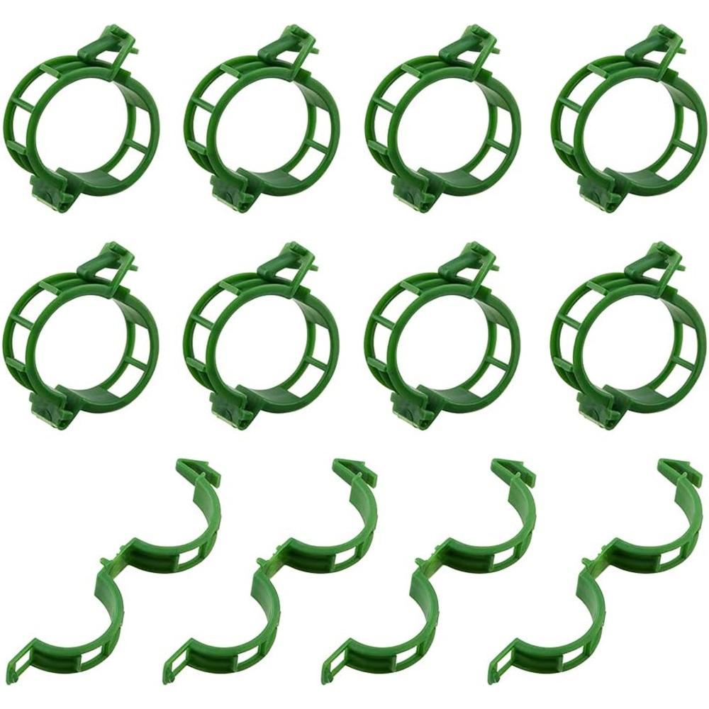 Plant Support Garden Clips, 200 Pcs Tomato Vine Trellis Clips For Vegetables To Grow Upright And Make Plants Healthier - Green