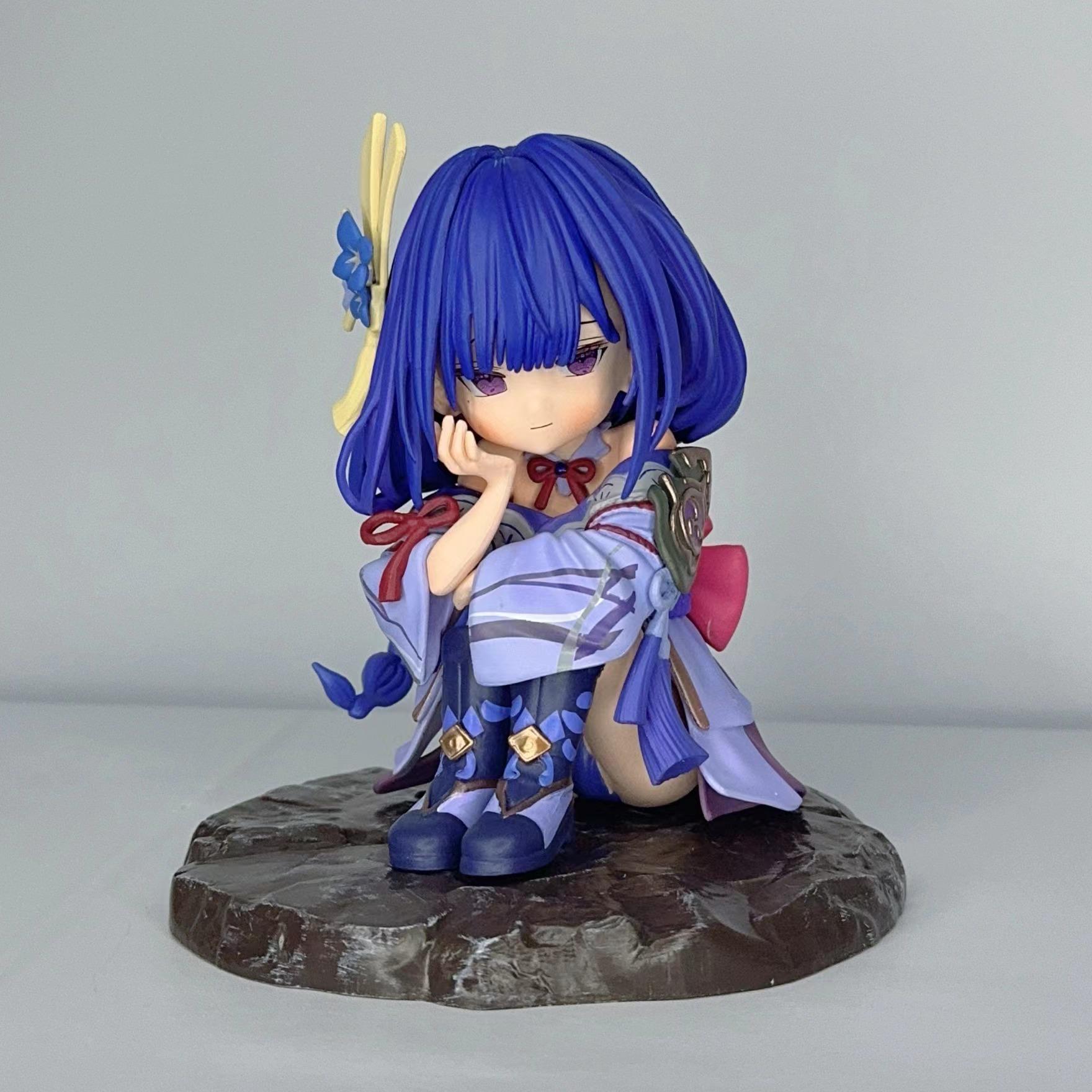 Gk Raiden Shogun Q Girl Action Figure Kawaii Model Desktop Decoration Collectible Toy Gifts
