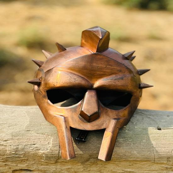 Gladiator Helmet Greek Armor Helmet for Role Play Maximus Decimus Armor Helmet