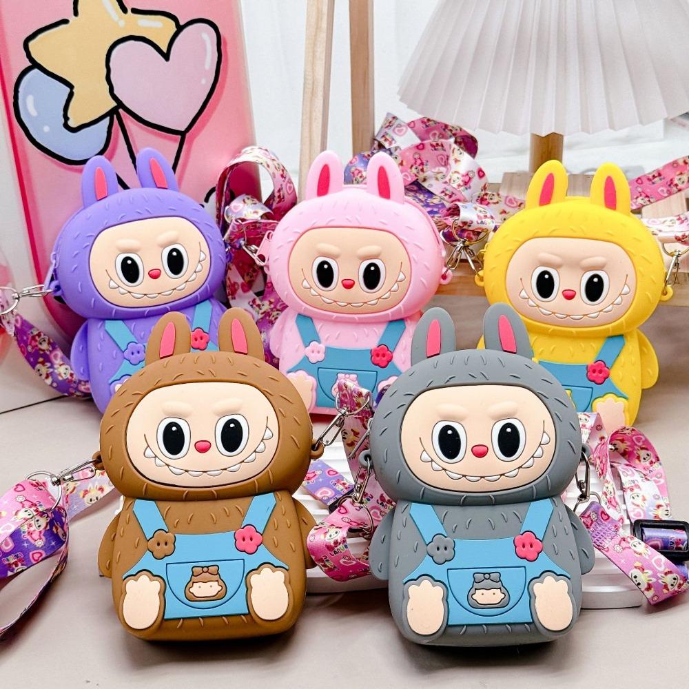 2025 Popular Labobo Children Snack Bag Soft Touch Silicone Medium Wallet Cute Cartoon Bubble Mart Seat Style Coin Pocket for Kid Holiday Surprise Gift