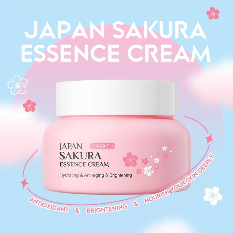 LAIKOU 60g Japan Sakura Essence Cream Cherry Blossom Facial Cream Moisturizing Improving Dryness & Roughness Face Skin Care