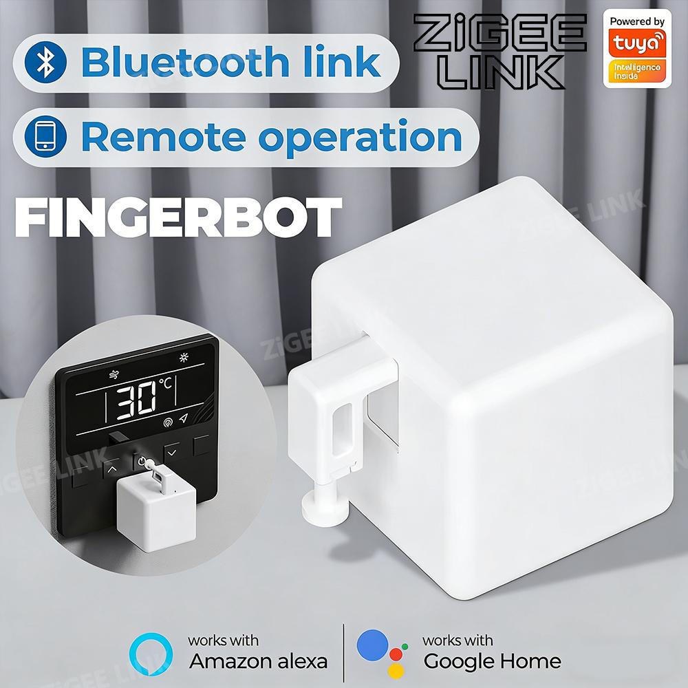 Tuya Bluetooth Smart Fingerbot Plus Switch Button Pusher Smart Life Switch Timer Voice Control Works With Alexa Google Home
