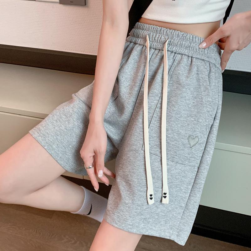 Wide-legged Sports Shorts Women's Casual Loose Summer High Waist Loose Straight Trousers