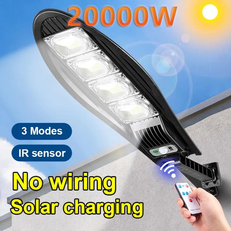 LED סולארי אורות 3 מצבים חיצוני גן אור רחוב עם חיישן תנועה אור קיר עמיד למים למוסך