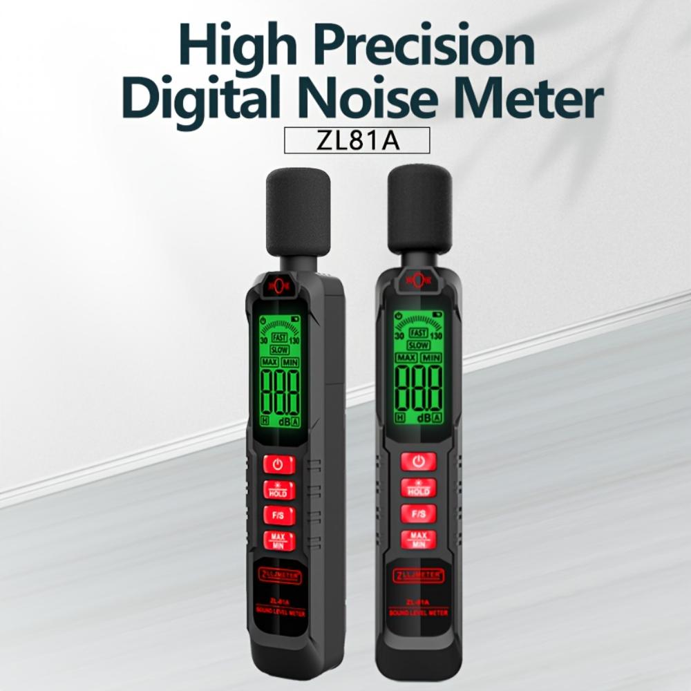 Kompakter digitaler Schallpegelmesser, 30-130dB Dezibel-Monitor, Ideal für Ingenieure, Musiker, Studenten & Fachleute