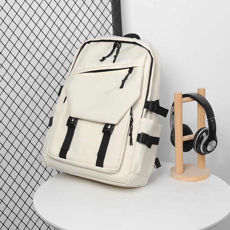 Trendy Large Capacity Shoulders Backpack Fashion Simple Couple Rucksacks High School and College Student Schoolbag Satchel