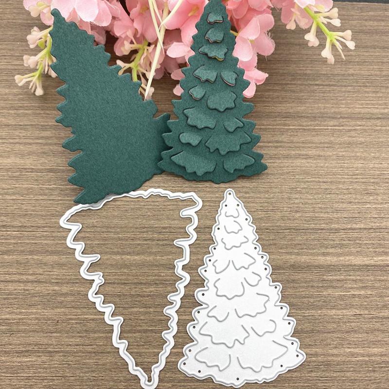Juletre Border Art Pattern Scrapbooking Craft Die 3D DIY Festival Card Making