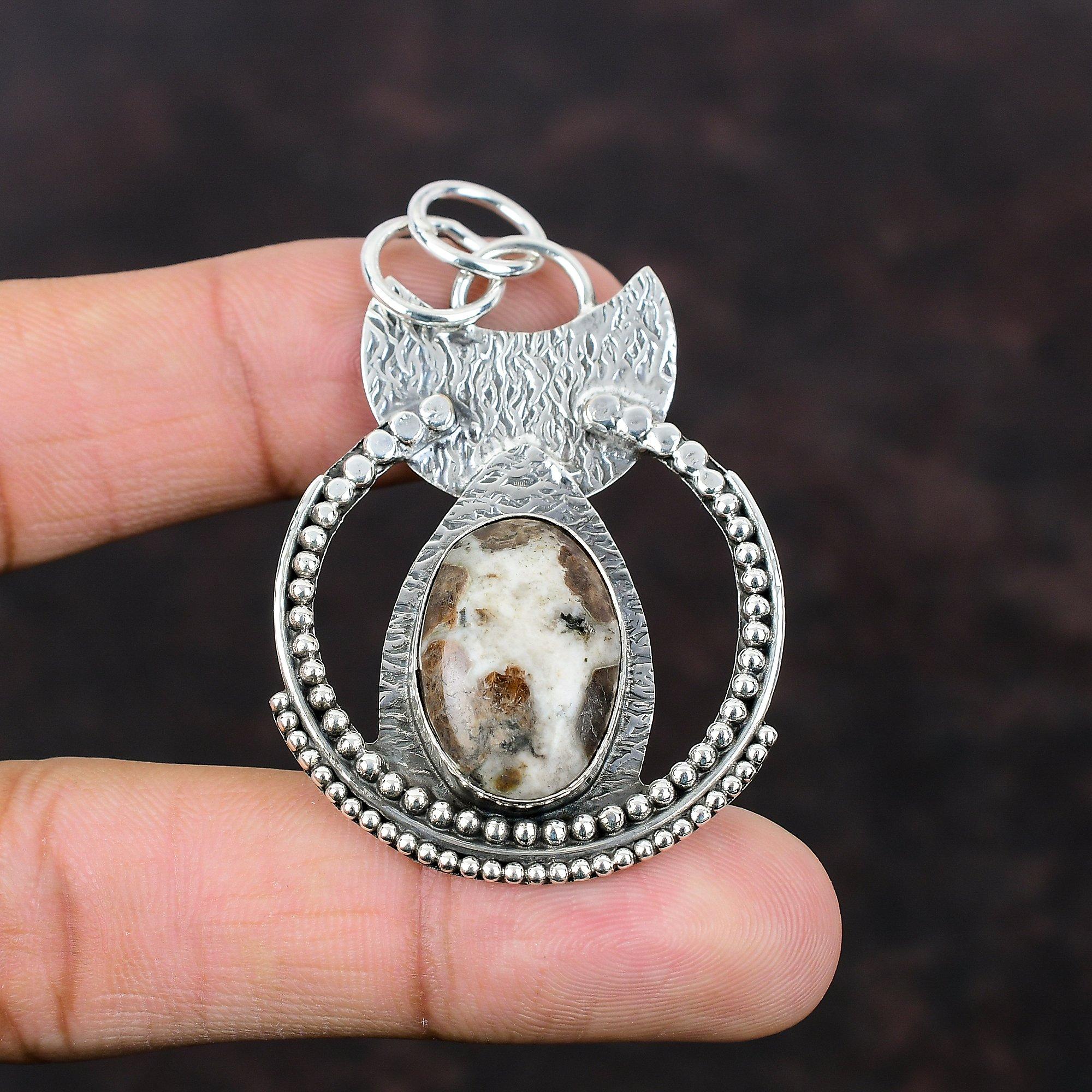 Spessartin Granat I Kalksten Hänge Helt Nya Smycken 925 Sterlingsilver Hänge Ädelsten Handgjorda Smycken Fantastiskt Hänge Gåva Till Mamma