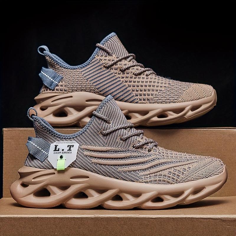 36-48 Men's and Women's Sneakers,Men's Knitted Breathable Lace Up Running Shoes,Lightweight and Comfortable Sneakers