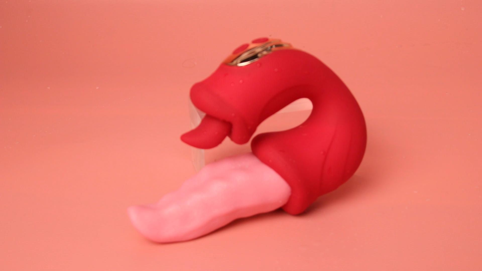 App Remote Control Tongue Licking Vibrator Double Tongue Female Masturbator Vaginal Massage Anal Masturbation Breast Teasing Sex Toys Adult Products