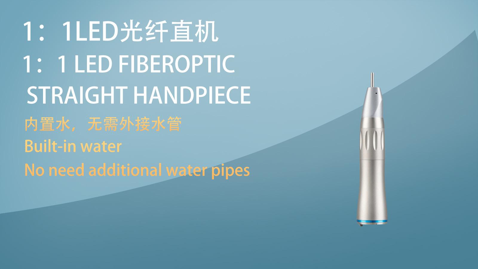 Dental Fiber Led Straight Handpiece XSG65L/X65L/X65 1:1 Blue Ring Internal/external Water Spray Irrigation Electric Micromotor