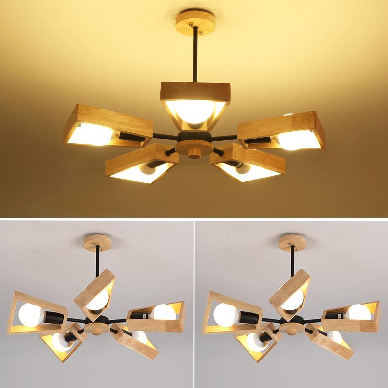 Wooden Chandelier for Living Room Bedroom