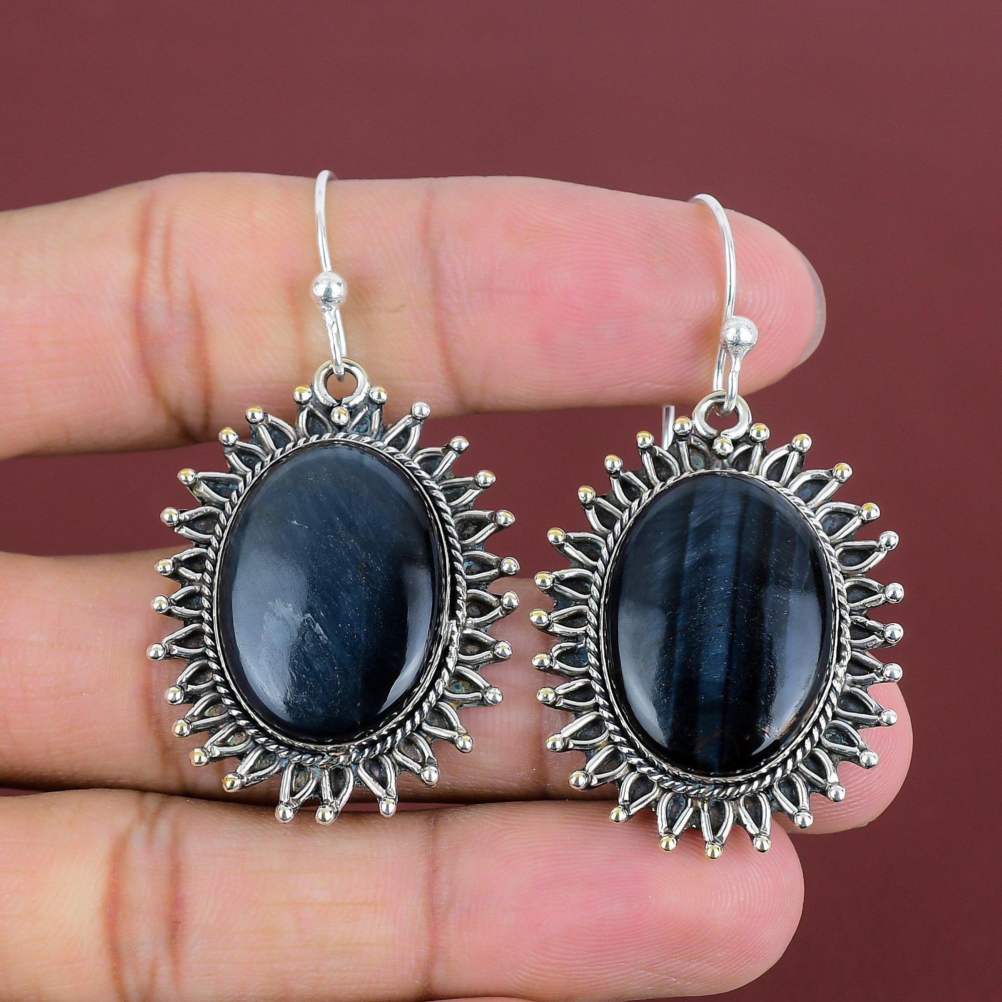 Pietersite Earring Handmade Gemstone Earring 925 Sterling Silver Earring Top Quality Pietersite Jewelry Healing Stone Earrings Gifts For Mom