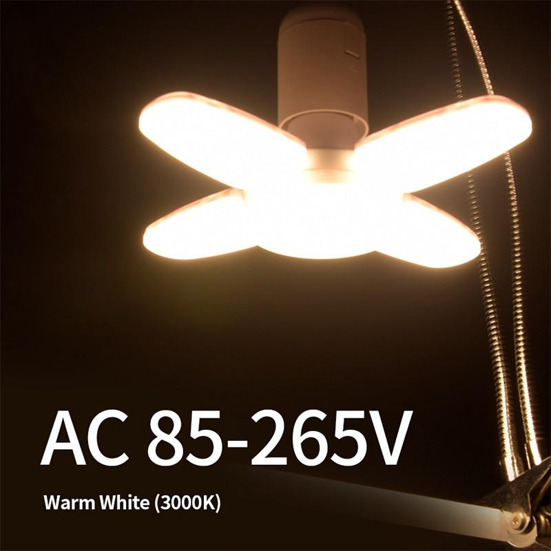 E27 Foldable Light Non Stroboscopic Energy-Saving Light Bulbs For Household Garages Ceiling Chandelier