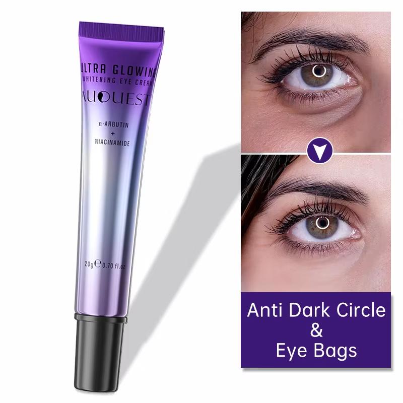 AuQuest Ultra Light Whitening Eye Cream Reduces Dark Circles Removes Dark Spots Evens Out Skin Tone Reduces Fine Lines 20 Grams